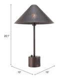 Cardo Table Lamp Bronze 56141 Zuo Modern