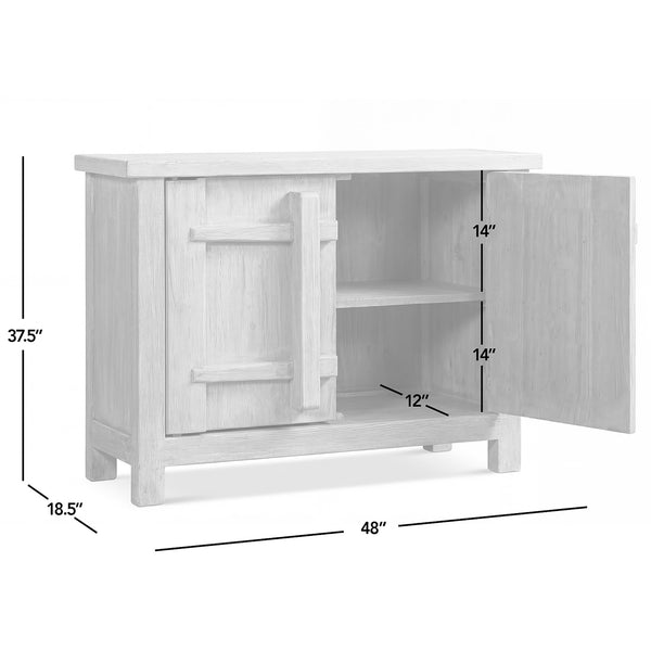 English Elm Rowan Reclaimed Pine Two Door Accent Cabinet with Carved Handles Rustic Storage B2719P474453