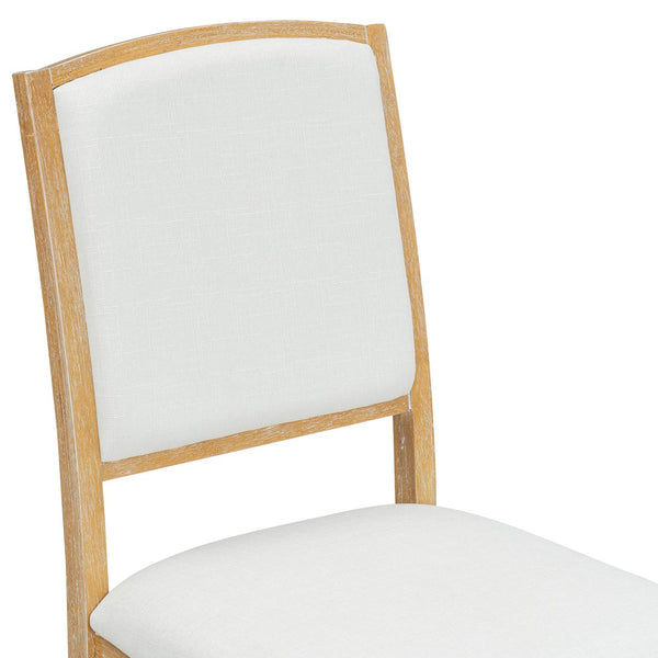 English Elm TOPMAX Solid Wood Extendable Round Dining Set for Small Spaces with 16" Removable Leaf and Cushioned Chairs Natural+Beige SP000091AAN