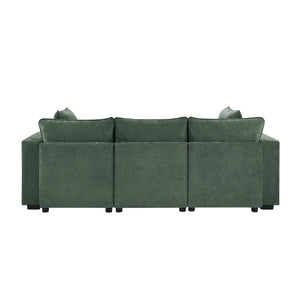 English Elm Swivel Barrel Accent Chair Chenille Tufted Round Club Seat for Living Room Lounge Green N719S002300F