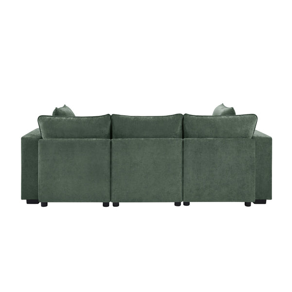 English Elm Swivel Barrel Accent Chair Chenille Tufted Round Club Seat for Living Room Lounge Green N719S002300F