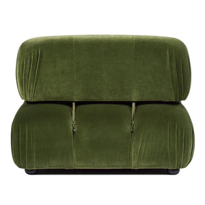 English Elm Jennifer Taylor Home - Marcel Luxurious 36" Bubble Modular Lounge Arm Chair with Bouclé Upholstery and Eucalyptus Frame Olive Green B2719P238259