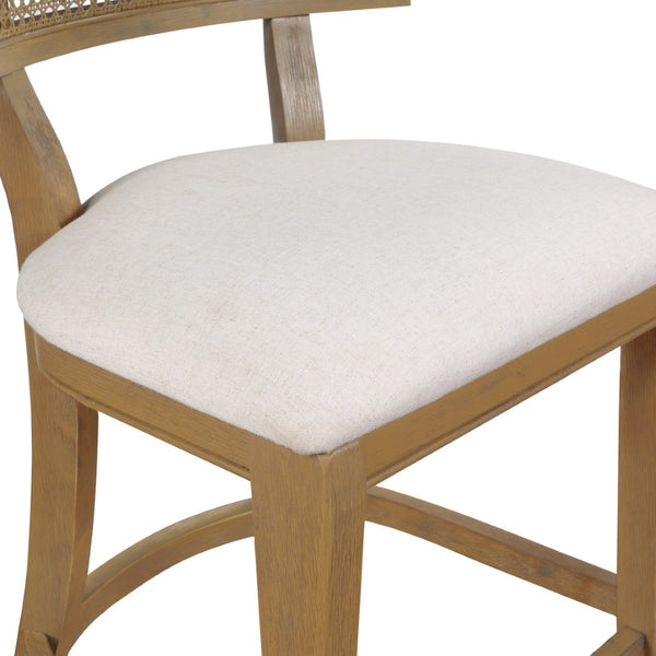 OSP Home Furnishings Alaina 26" Cane Back Counter Stool Linen