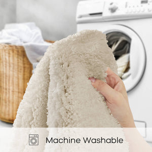 JLA Home Madison Park Signature - Bath Rug Ultra-Plush Microfiber with Quick-Dry Technology, Non-Slip Backing, OEKO-TEX Certified Comfort Natural MPS72-386