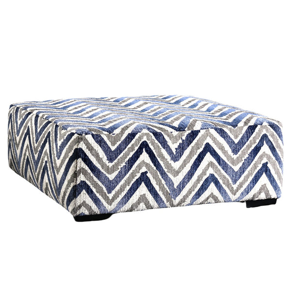 English Elm Modern Square Ottoman with Wooden Legs 42"x42" Plush Top Transitional Accent Seating for Home Decor Multi 43 L x 42 W x 17 H B2741P355861