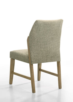 English Elm Elena Linen Upholstered Dining Chairs Set of 2 with Solid Rubberwood Farmhouse Legs B2749P413305
