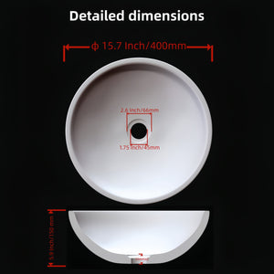English Elm Carrara Gray Marble Vessel Sink – Semi-Polished Natural Stone Elegance For Luxurious Bathrooms W1696P333278