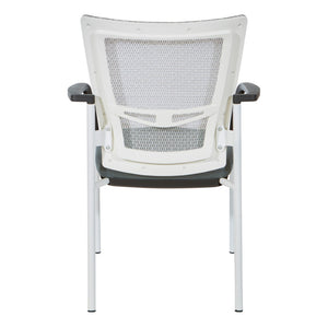 OSP Home Furnishings Progrid® Mesh Back Visitor Chair with Lumbar Support and Padded Seat for Office Grey 8810W-2M