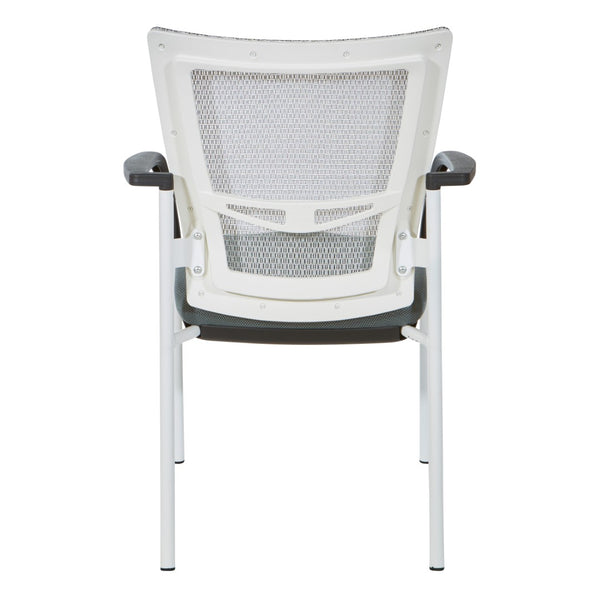 OSP Home Furnishings Progrid® Mesh Back Visitor Chair with Lumbar Support and Padded Seat for Office Grey 8810W-2M