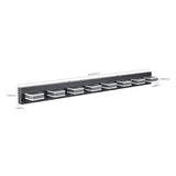 English Elm Modern 8-Light Led Vanity Light - Sleek Bathroom Wall Fixture, Iron & Acrylic, Dimmable & Energy-Efficient