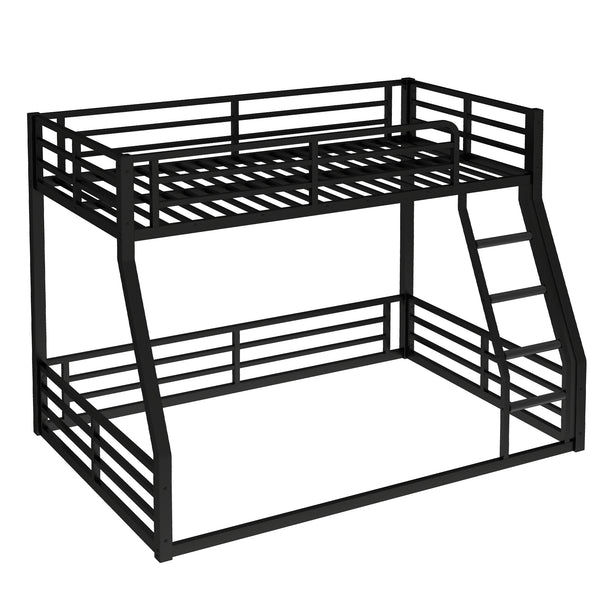 English Elm Metal Bunk Bed, Twin-Over-Full Heavy-Duty Frame For Kids & Adults, Noise-Reducing & Safe Design W1580S00160