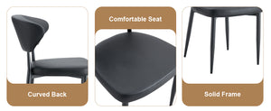 English Elm Table Set 42 Inch Round Wood Grain Mdf with Glass Inlay and 4 Ergonomic Chairs Brown+Black W1151S04500