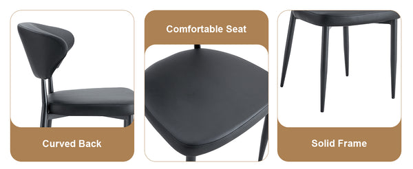 English Elm Table Set 42 Inch Round Wood Grain Mdf with Glass Inlay and 4 Ergonomic Chairs Brown+Black W1151S04500