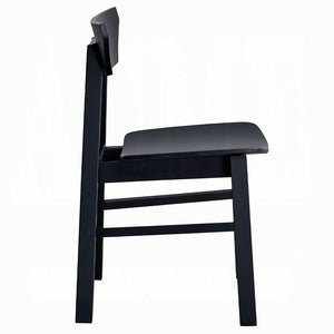 English Elm Modern Black Finish Side Chairs Set of 4 – Sleek Wooden Dining Chairs, Sturdy Minimalist Design, Easy Assembly B2741P325728