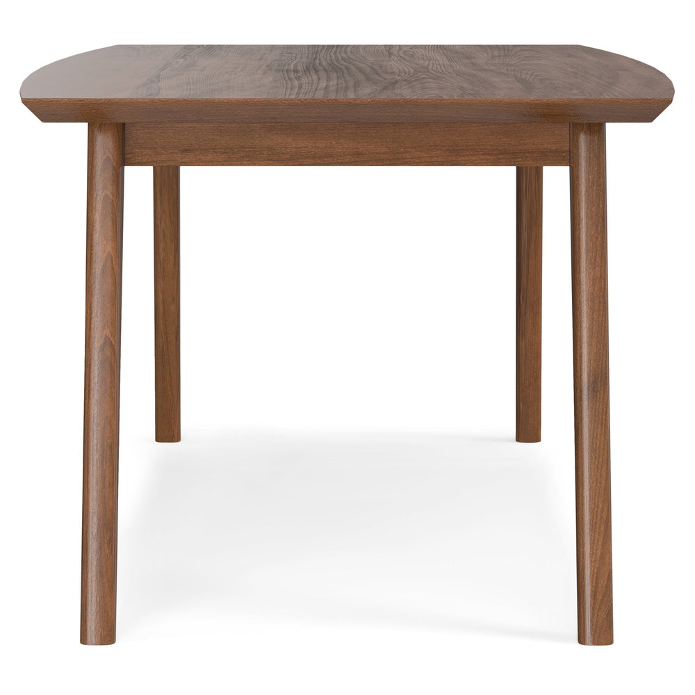 English Elm Draper Mid-Century Modern Walnut Dining Table - Handcrafted, Seats 6, Versatile For Any Space B136P158597