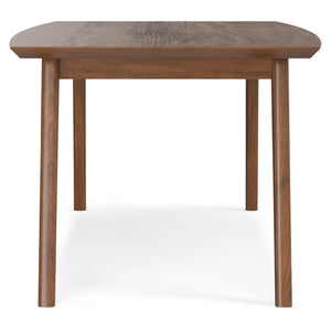 English Elm Draper Mid-Century Modern Walnut Dining Table - Handcrafted, Seats 6, Versatile For Any Space B136P158597