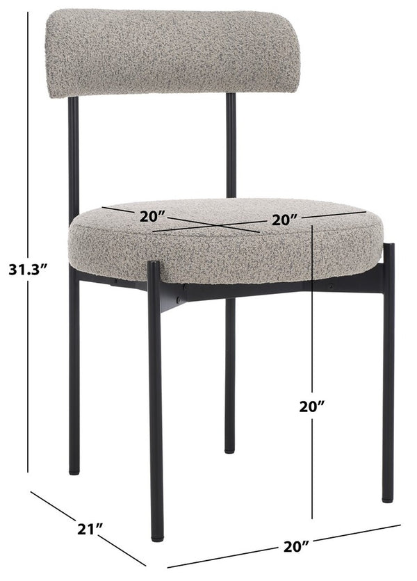 Safavieh Andrean Dining Chair Grey / Black DCH3900A-SET2