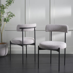 Safavieh Andrean Dining Chair Grey / Black DCH3900A-SET2