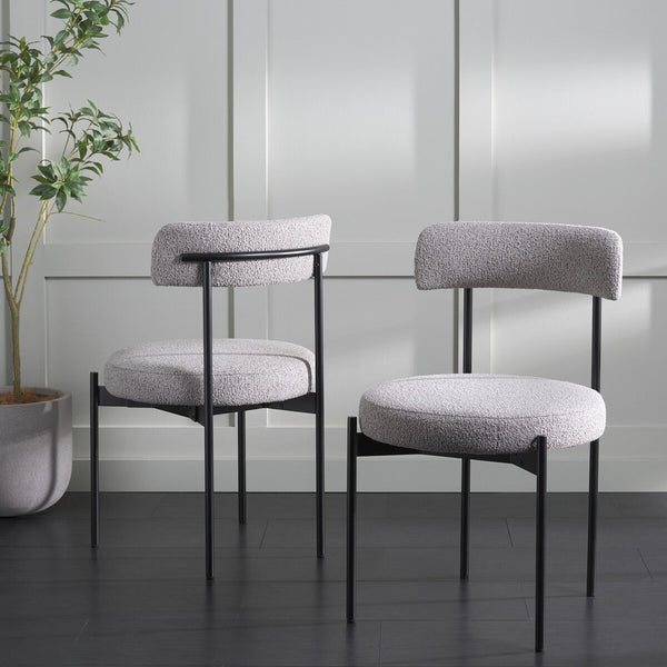 Safavieh Andrean Dining Chair Grey / Black DCH3900A-SET2