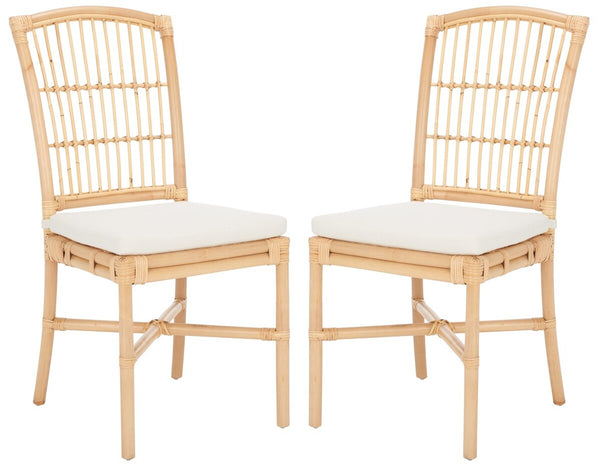 Safavieh Arne Dining Chair W/ Cushion Natural Wood DCH6504A-SET2