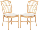 Safavieh Arne Dining Chair W/ Cushion Natural Wood DCH6504A-SET2