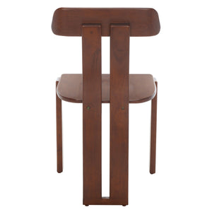 Safavieh Cayde Wood Dining Chair XII23 Walnut Wood DCH8801A