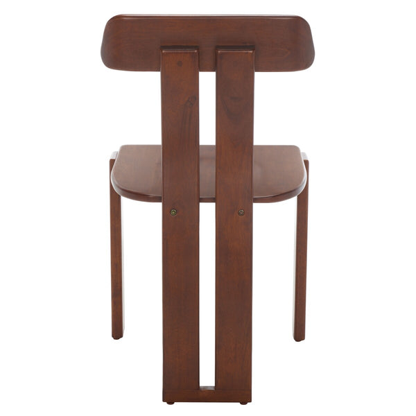 Safavieh Cayde Wood Dining Chair XII23 Walnut Wood DCH8801A