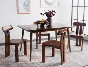 Safavieh Cayde Wood Dining Chair XII23 Walnut Wood DCH8801A