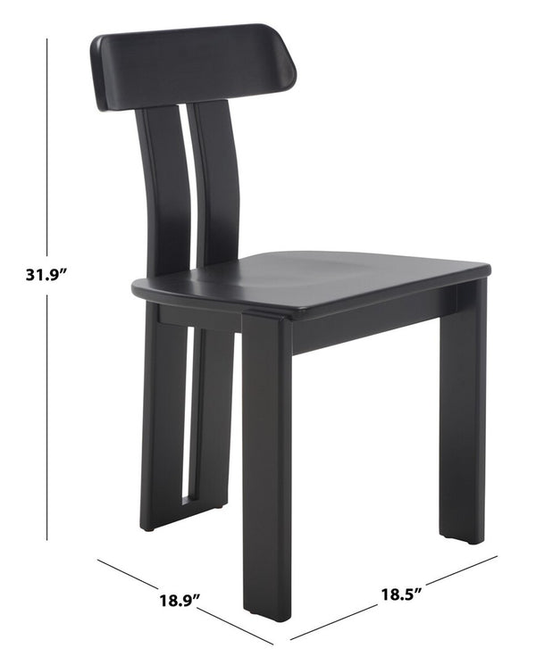 Safavieh Cayde Wood Dining Chair XII23 Black  Wood DCH8801C
