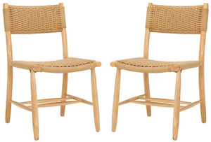 Safavieh Hylos Rope Dining Chair - Set of 2 Natural / Light Blonde DCH8803A-SET2