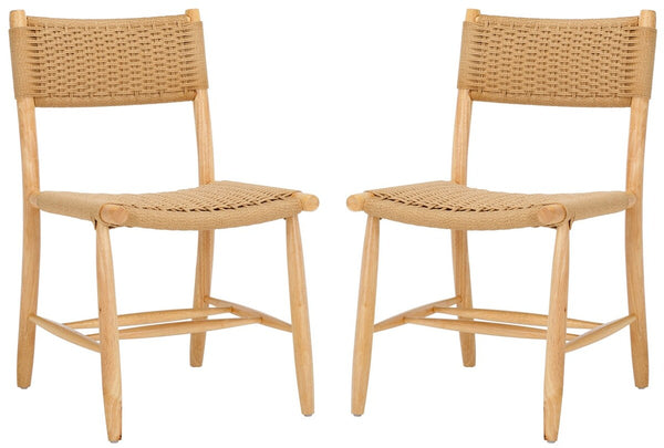 Safavieh Hylos Rope Dining Chair - Set of 2 Natural / Light Blonde DCH8803A-SET2