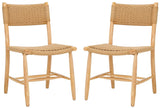 Safavieh Hylos Rope Dining Chair - Set of 2 Natural / Light Blonde DCH8803A-SET2