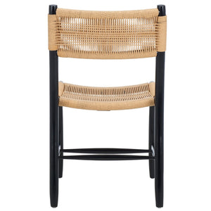 Safavieh Masha Rope Dining Chair - Set of 2 Natural / Black DCH8804A-SET2