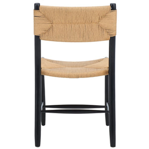 Safavieh Floryn Rope Dining Chair - Set of 2 Natural / Black DCH8805A-SET2