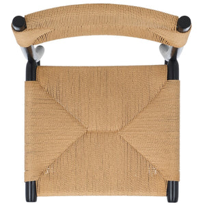 Safavieh Floryn Rope Dining Chair - Set of 2 Natural / Black DCH8805A-SET2