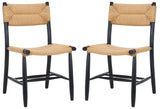 Safavieh Floryn Rope Dining Chair - Set of 2 Natural / Black DCH8805A-SET2