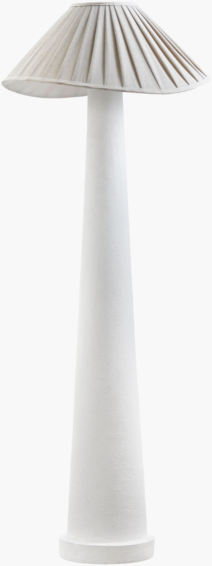 Surya Docia Arts and Crafts Floor Lamp with Linen Shade for Living Room Reading Nooks DCI-001