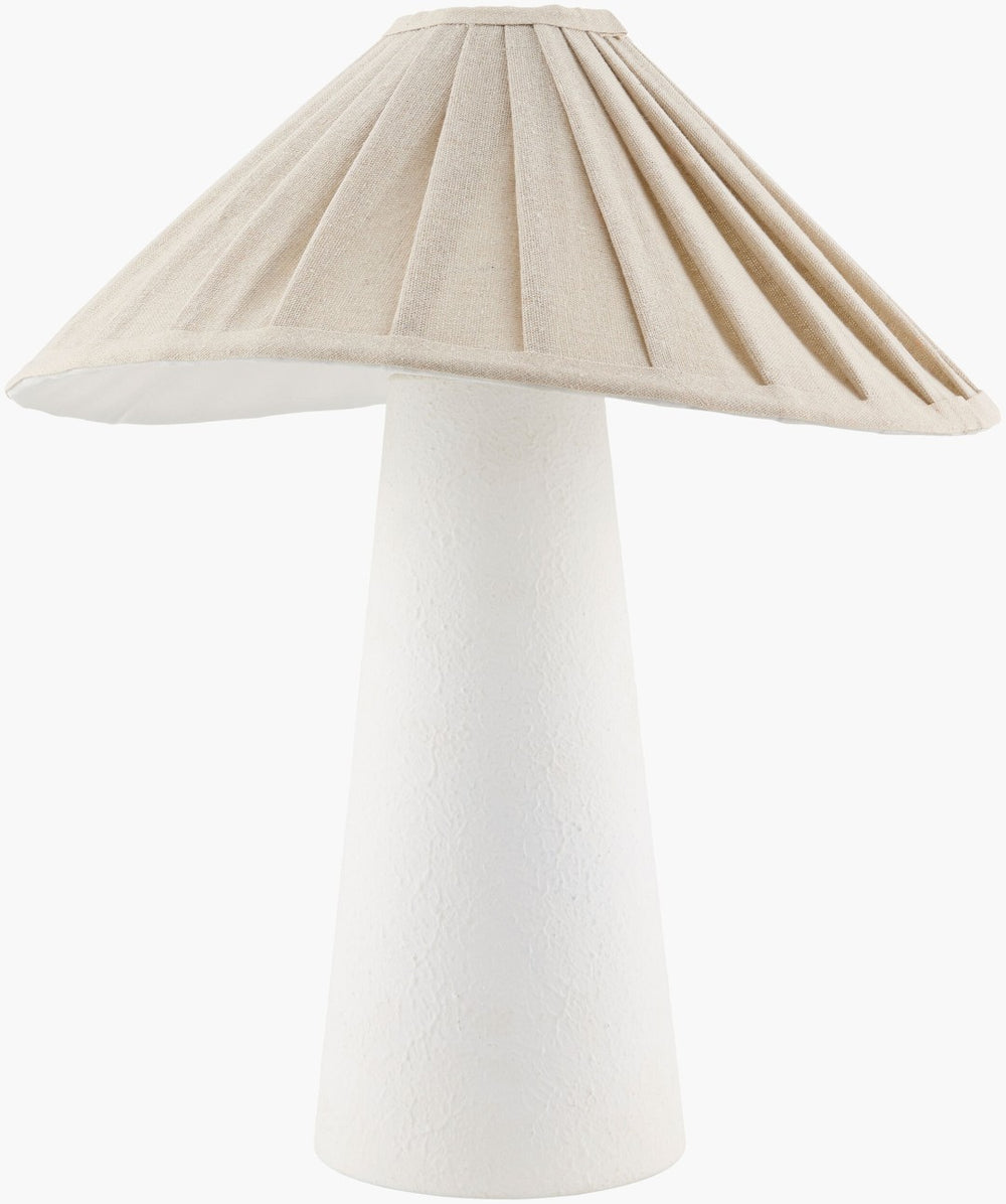 Surya Docia Hand-painted Ceramic Table Lamp with Linen Shade for Warm Ambient Glow DCI-002
