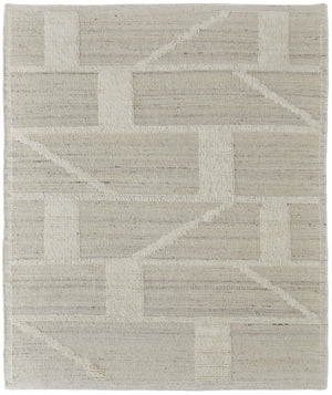 Feizy Rugs Ashby Hand-woven Wool Rug - Timeless Geometric Design In Muted Neutrals For Elegant Spaces Tan,Ivory Wool Ash8908fbgeivye50