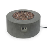 Christopher Knight Home® Noble House Wellington Round Iron Fire Pit -40,000 Btu,Tank Outside