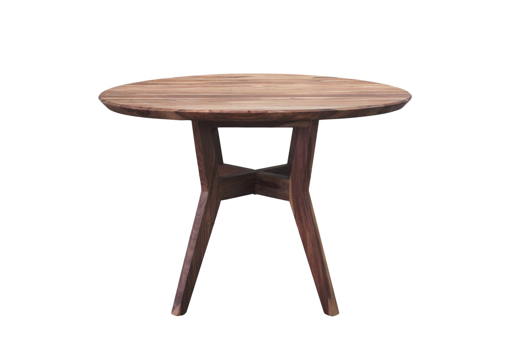 Porter Designs Porter Urban Solid Sheesham Wood Dining Table - Chic Modern Design With Elegant Clean Lines Brown Wood 07-117-01-1125