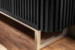 Hooker Furniture Commerce Easton Oak Wood Tv Console with Slatted Doors for Living Room Decor 7228-55050-99