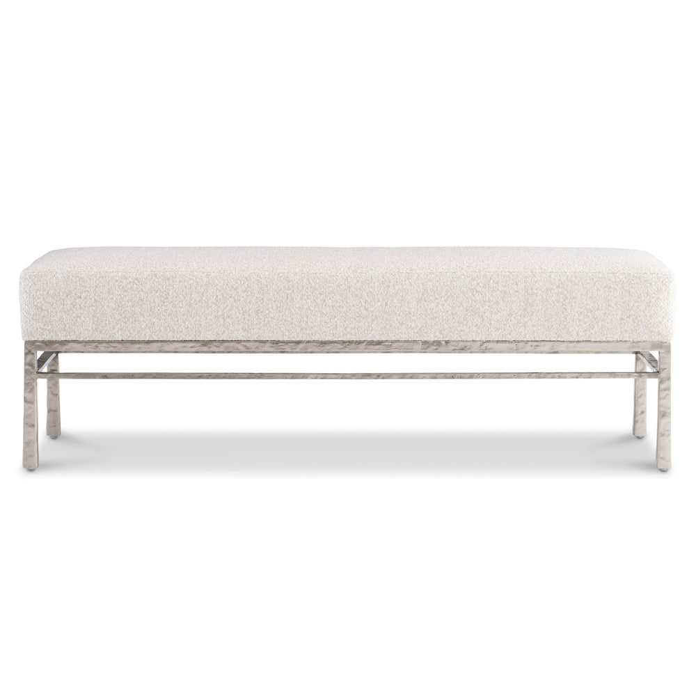 Bernhardt Bernhardt Aventura Bench With Frosted Nickel Cast-Aluminum Frame And Plush Upholstered Seat, 60" 318508