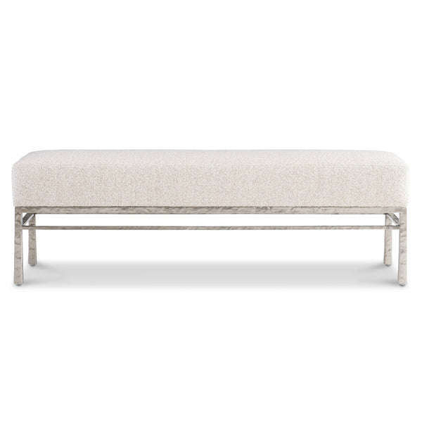 Bernhardt Bernhardt Aventura Bench With Frosted Nickel Cast-Aluminum Frame And Plush Upholstered Seat, 60" 318508
