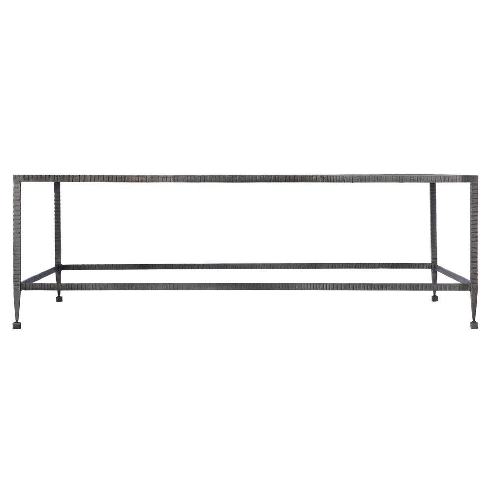 Bernhardt Bernhardt Longford Cocktail Table With Stone-Veneer Top & Forged-Iron Base, Rustic-Modern Accent 588026