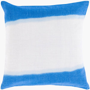 Surya Double Dip Accent Pillow - Luxurious 18"L X 18"W Modern Linen Design For Chic Home Decor Upgrade Light Blue Linen Dd002-1818