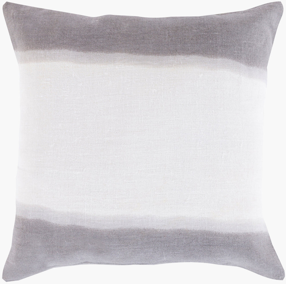 Surya Double Dip Accent Pillow - Luxurious 18"L X 18"W Modern Linen Design For Chic Home Decor Upgrade Light Gray Linen Dd003-1818d