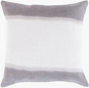 Surya Double Dip Accent Pillow - Luxurious 18"L X 18"W Modern Linen Design For Chic Home Decor Upgrade Light Gray Linen Dd003-1818d