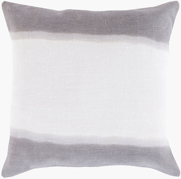 Surya Double Dip Accent Pillow - Luxurious 18"L X 18"W Modern Linen Design For Chic Home Decor Upgrade Light Gray Linen Dd003-1818d