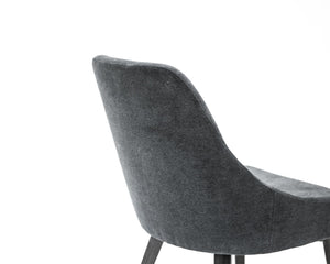 English Elm Fenshawe Black Upholstered Dining Chair Set of 2 - Acacia Legs, 18.5" Seat Height, Stylish Comfort B2736P354341